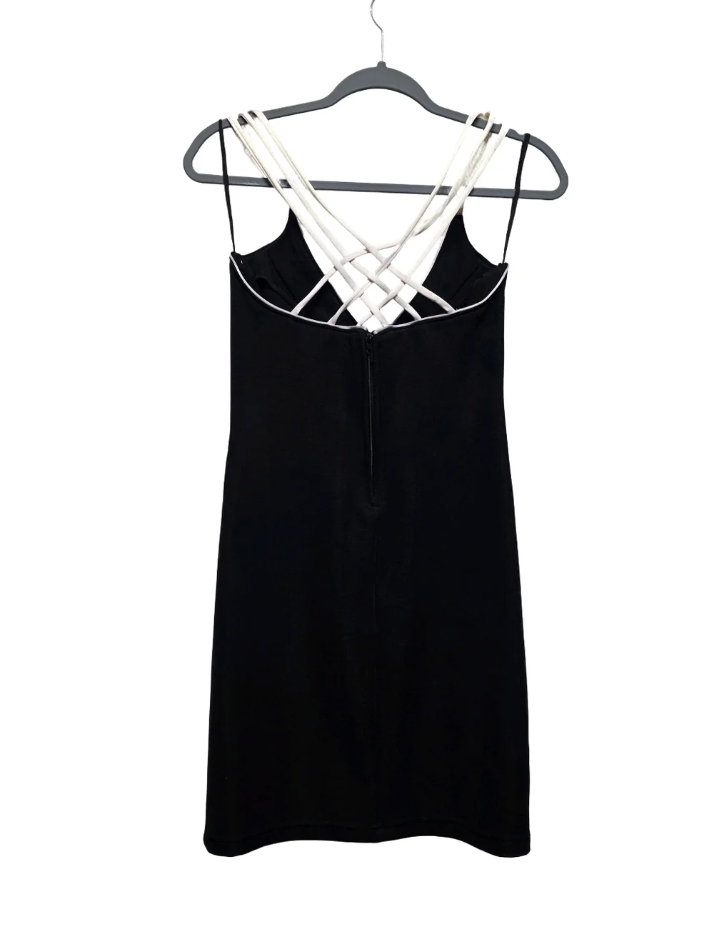 HUGO BUSCATTI Vintage Black & White Cocktail Dress, Size 8 - Picture 2 of 5